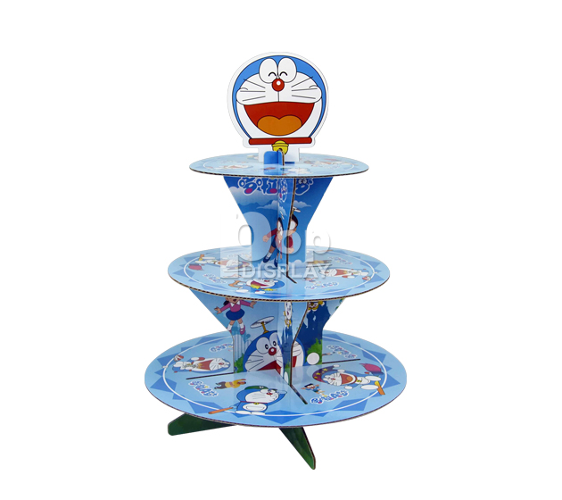 Customized 3 tier cupcake paper stand display