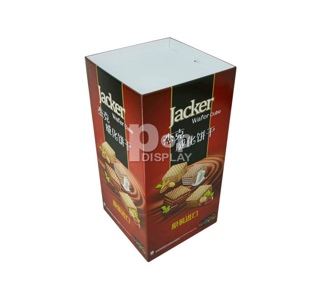 Jacker wafer cube case, cardboard dump bins