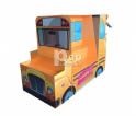 Pallet displays - Cardboard school bus shaped paper pallet display