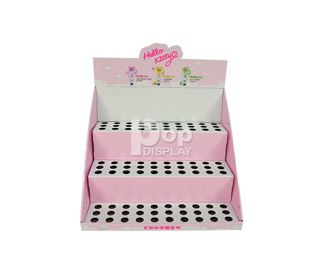 Hand cream 3 shelves counter display with holes