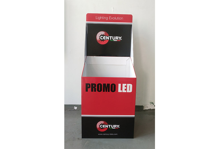 LED Bulb cardboard dump bin