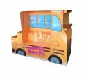 Pallet displays - Cardboard school bus shaped paper pallet display